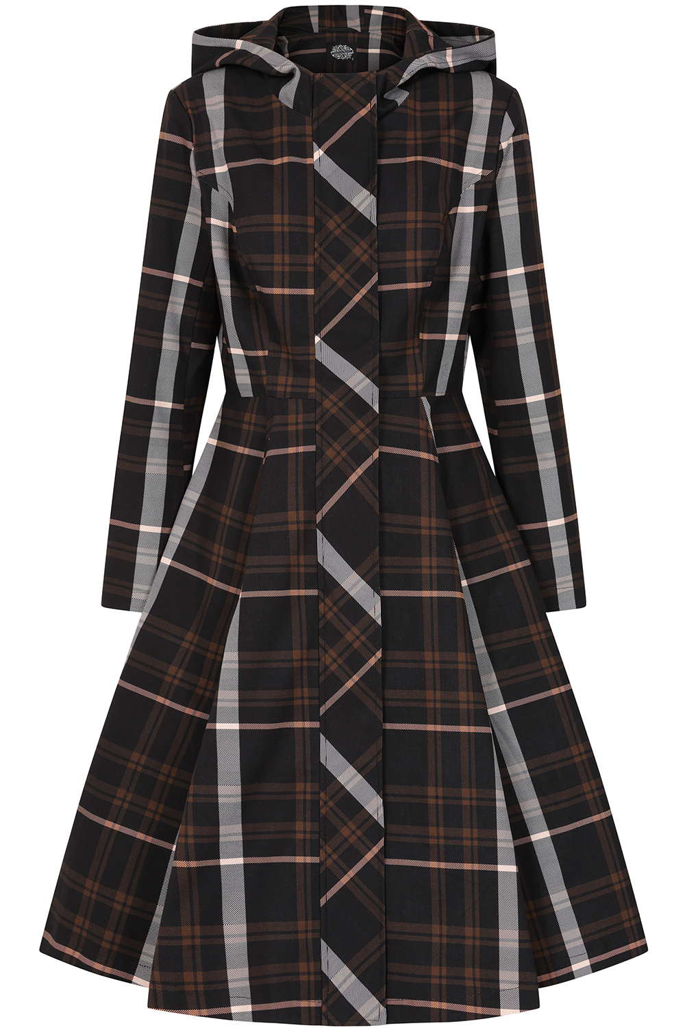 Rowan Check Swing Coat in Extended Sizing